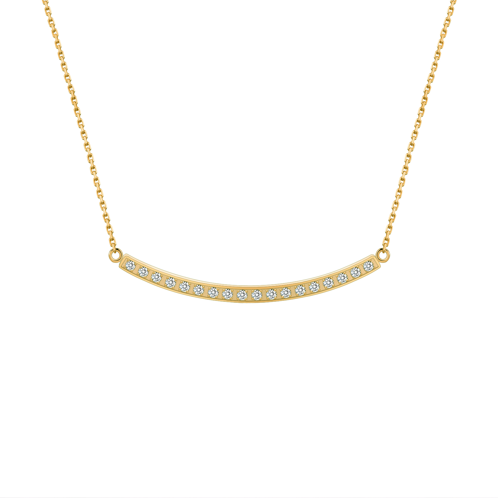PT324G B.Tiff Gold Mini "Smile" Adjustable Pendant Necklace - PBNJ FASHIONS
