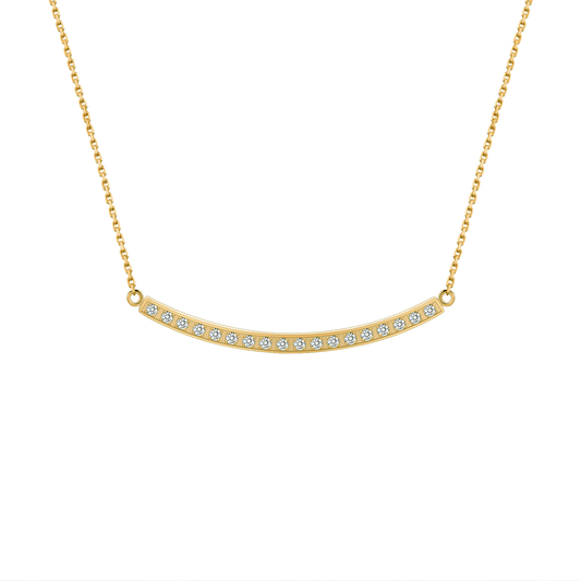 PT324G B.Tiff Gold Mini "Smile" Adjustable Pendant Necklace - PBNJ FASHIONS