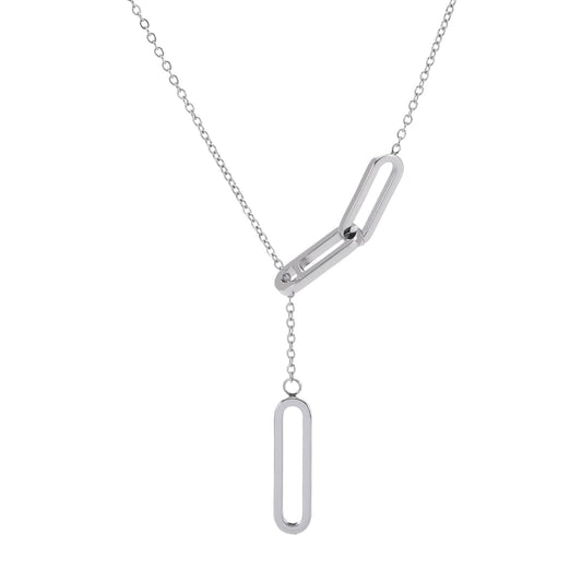 PT330W B.Tiff Adjustable Thin Rolo Chain Necklace with Paperclip Links - PBNJ FASHIONS