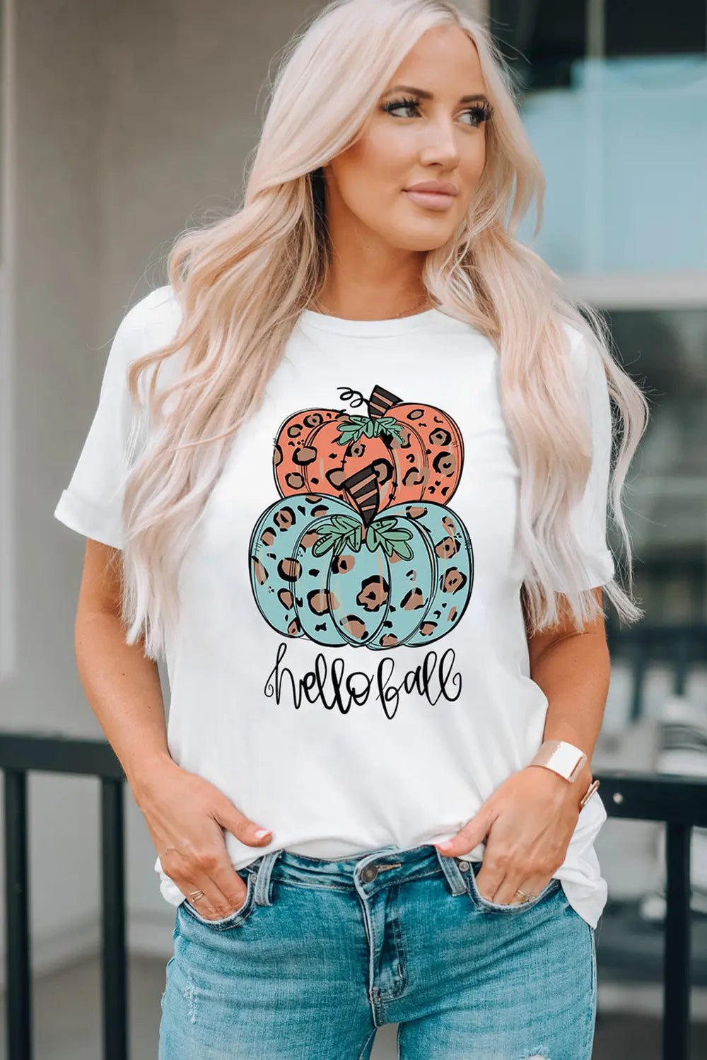 Pumpkin Graphic Short Sleeve T-Shirt - PBNJ FASHIONS