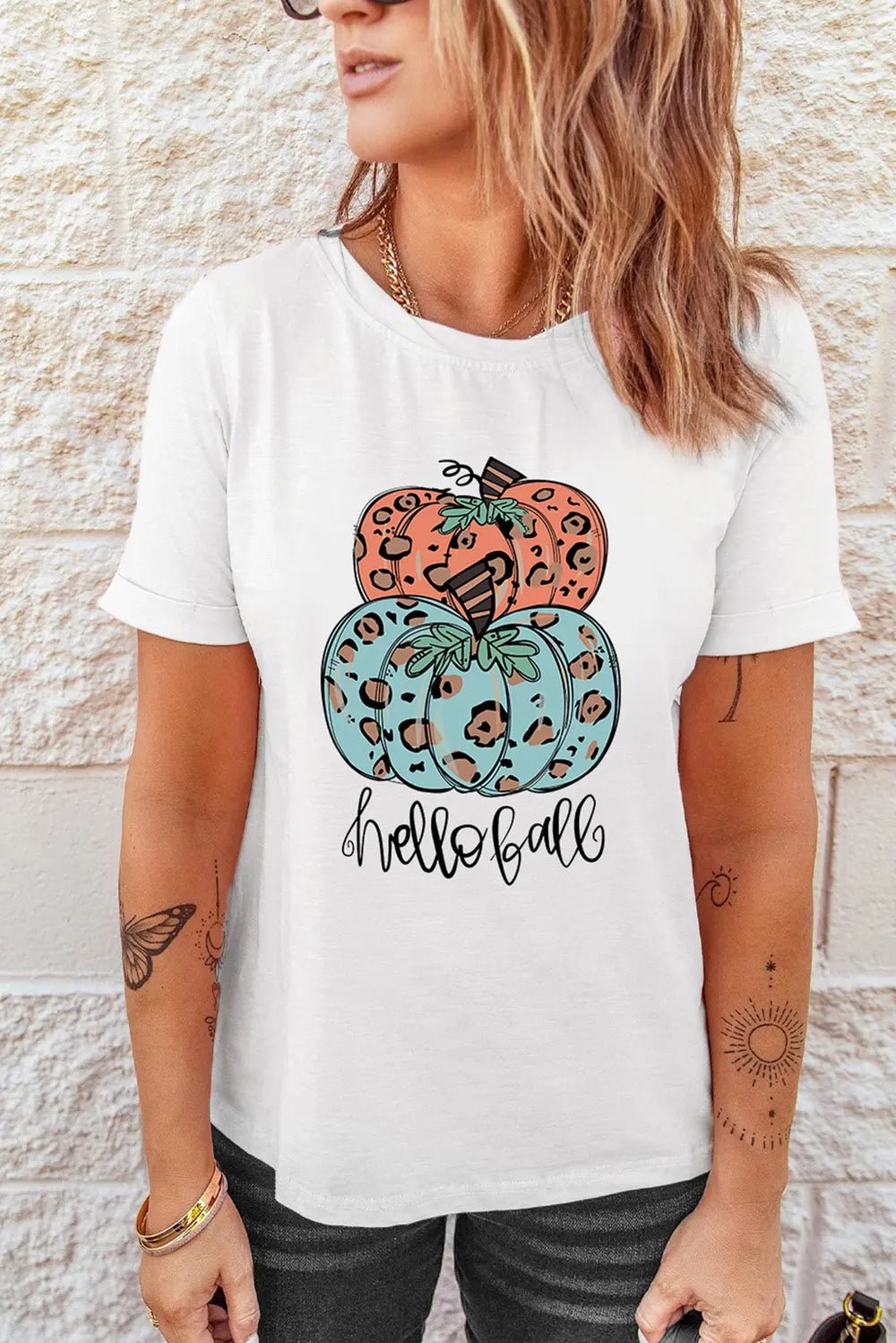 Pumpkin Graphic Short Sleeve T-Shirt - PBNJ FASHIONS