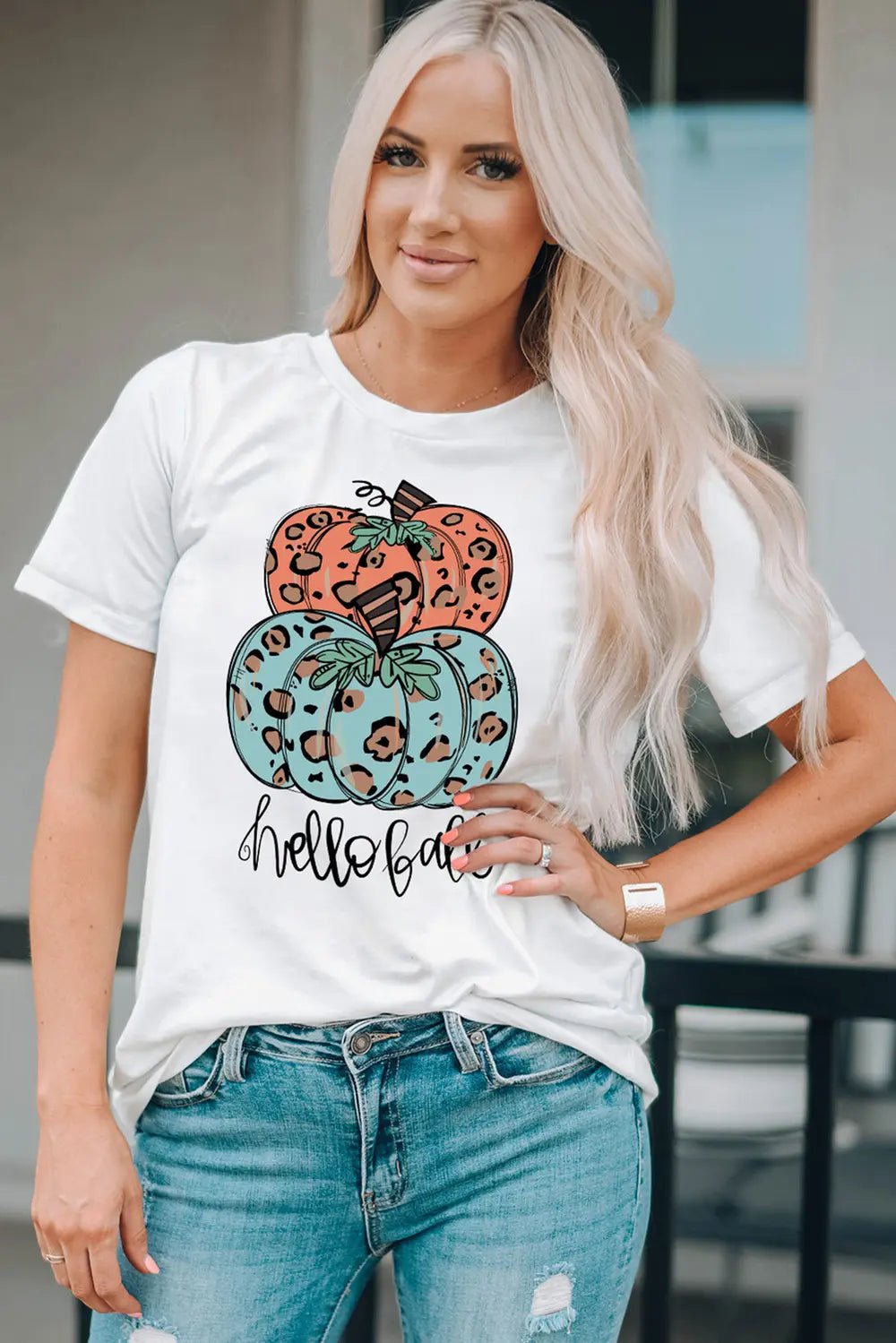 Pumpkin Graphic Short Sleeve T-Shirt - PBNJ FASHIONS
