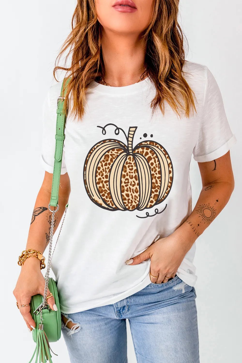 Pumpkin Round Neck Short Sleeve T-Shirt - PBNJ FASHIONS