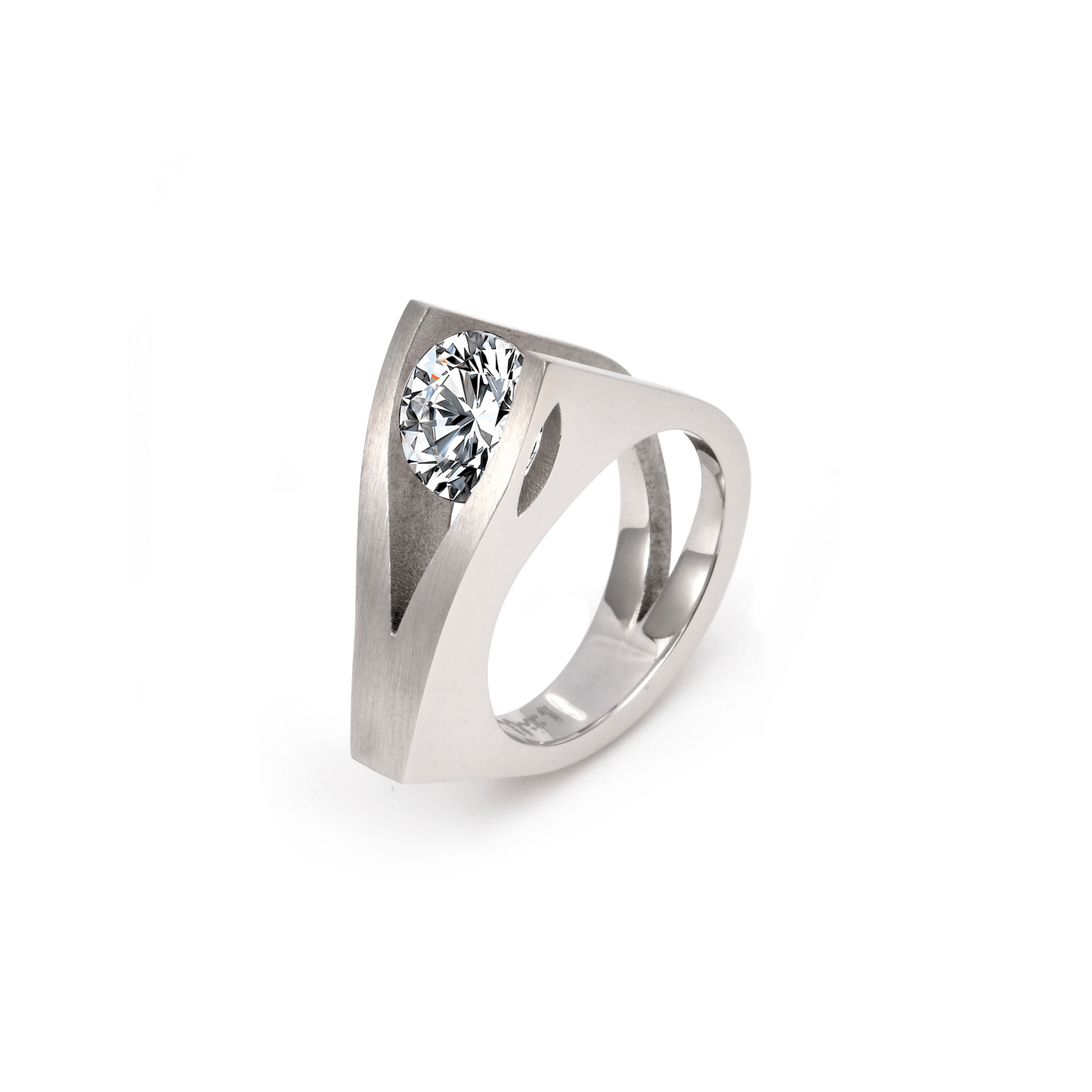 RG095W B.Tiff Tension Wishbone 2 ct Solitaire Ring - PBNJ FASHIONS