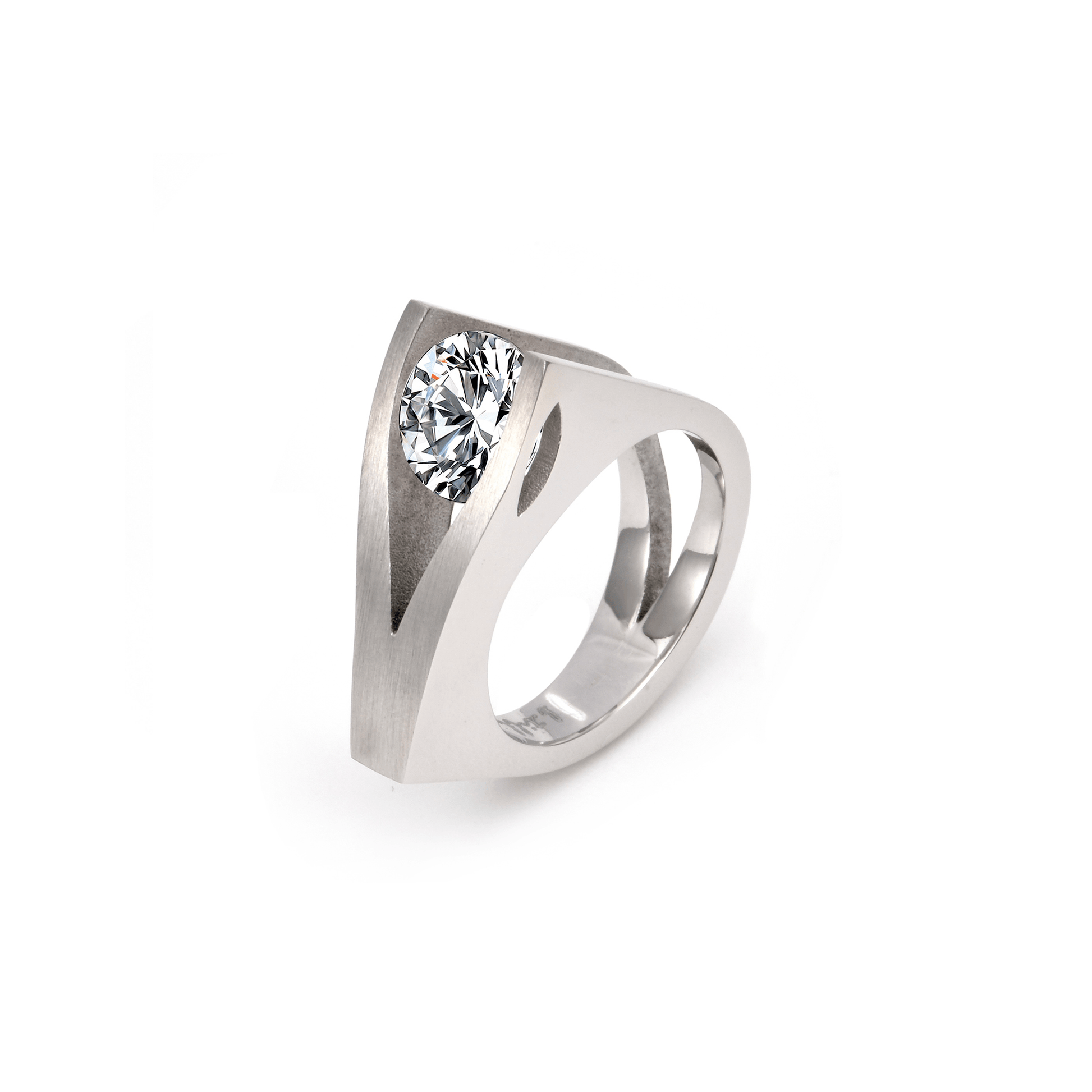 RG095W B.Tiff Tension Wishbone 2 ct Solitaire Ring - PBNJ FASHIONS