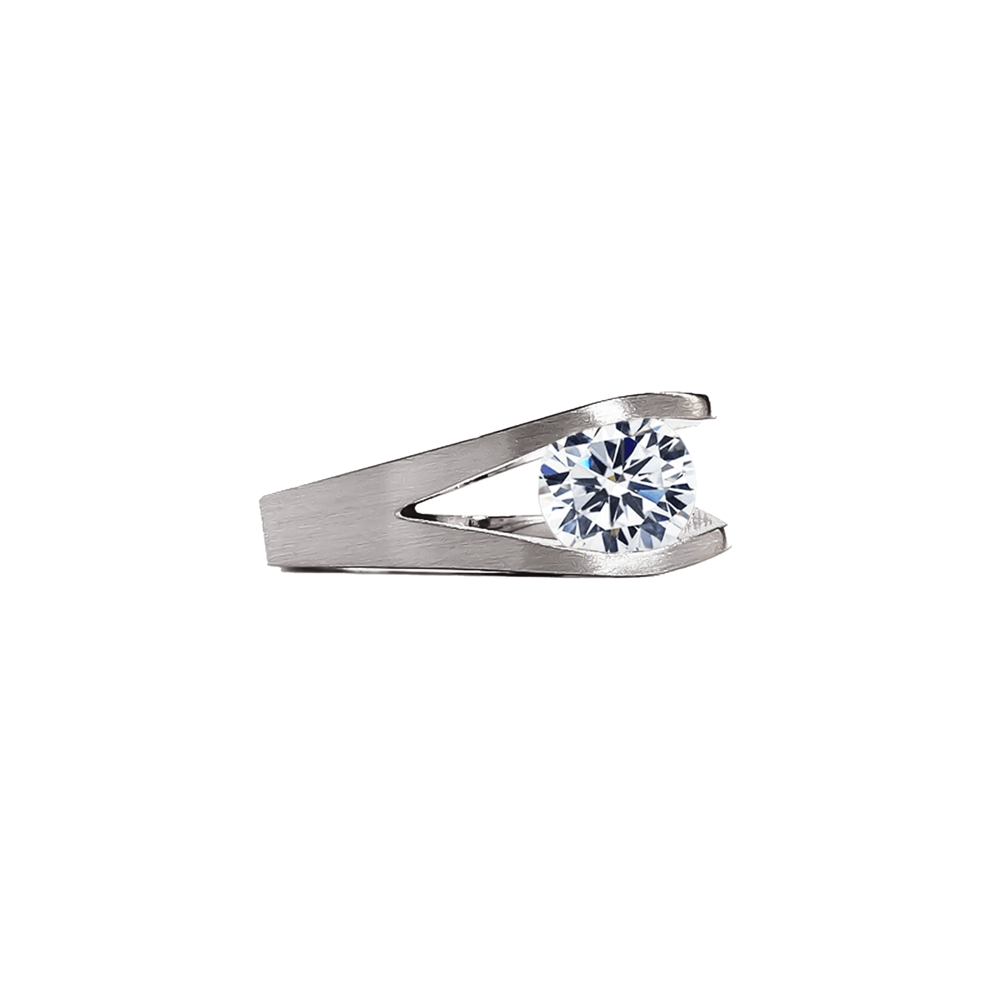 RG095W B.Tiff Tension Wishbone 2 ct Solitaire Ring - PBNJ FASHIONS