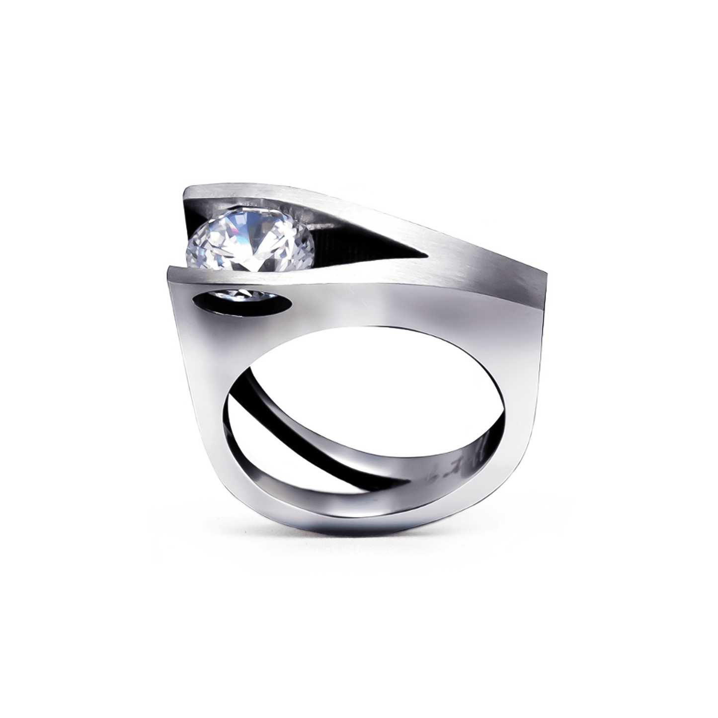 RG095W B.Tiff Tension Wishbone 2 ct Solitaire Ring - PBNJ FASHIONS