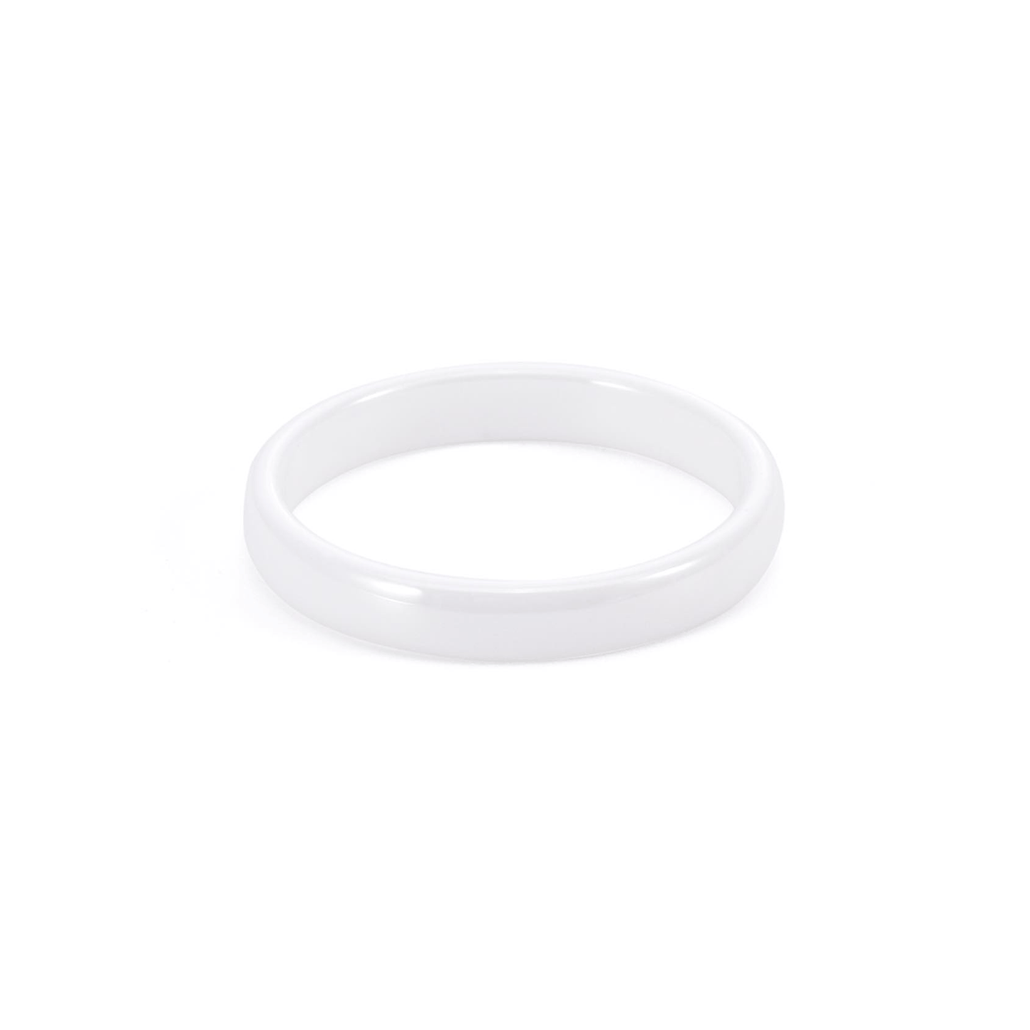 RG103W B.Tiff Plain White Ceramic Ring [Thin Band] - PBNJ FASHIONS