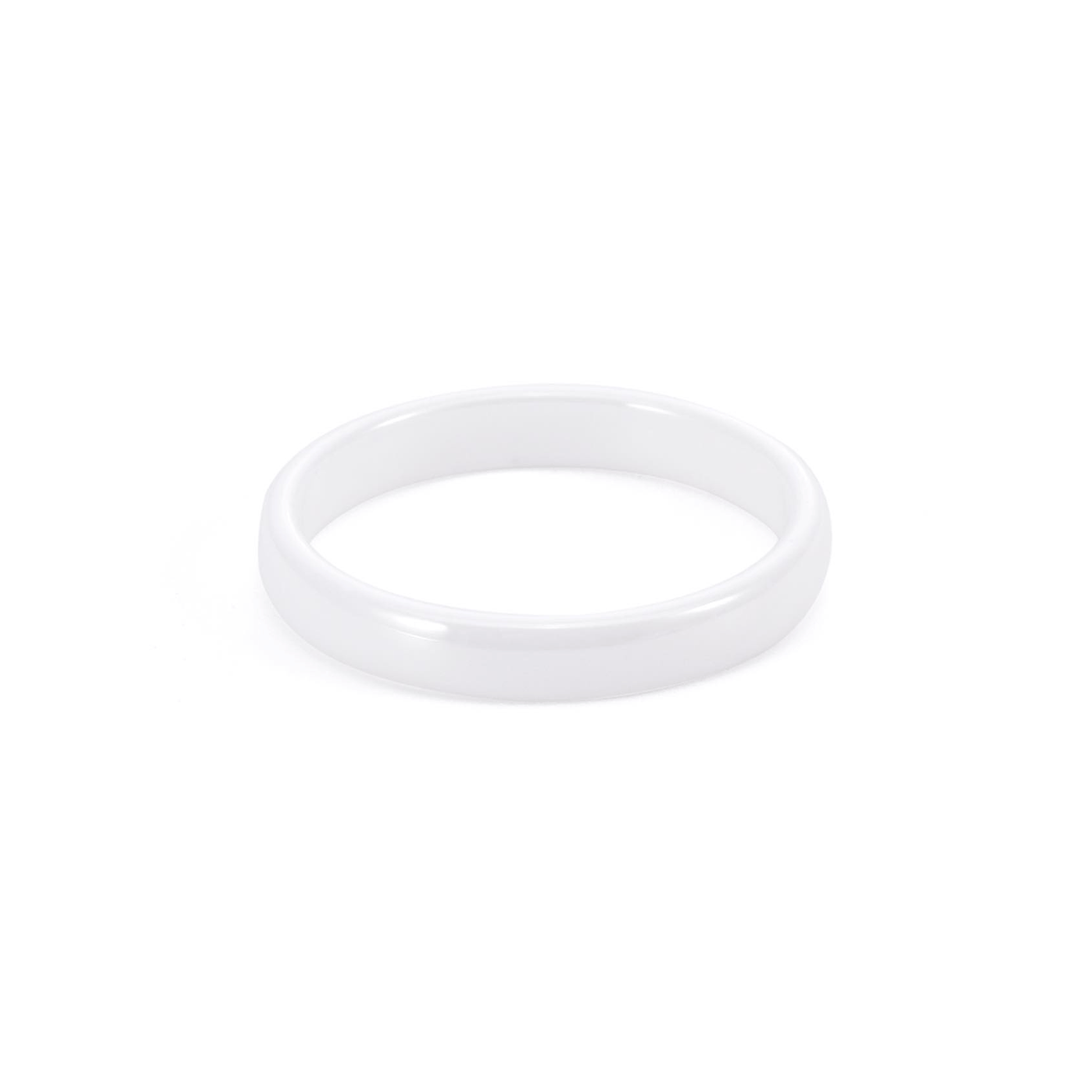 RG103W B.Tiff Plain White Ceramic Ring [Thin Band] - PBNJ FASHIONS