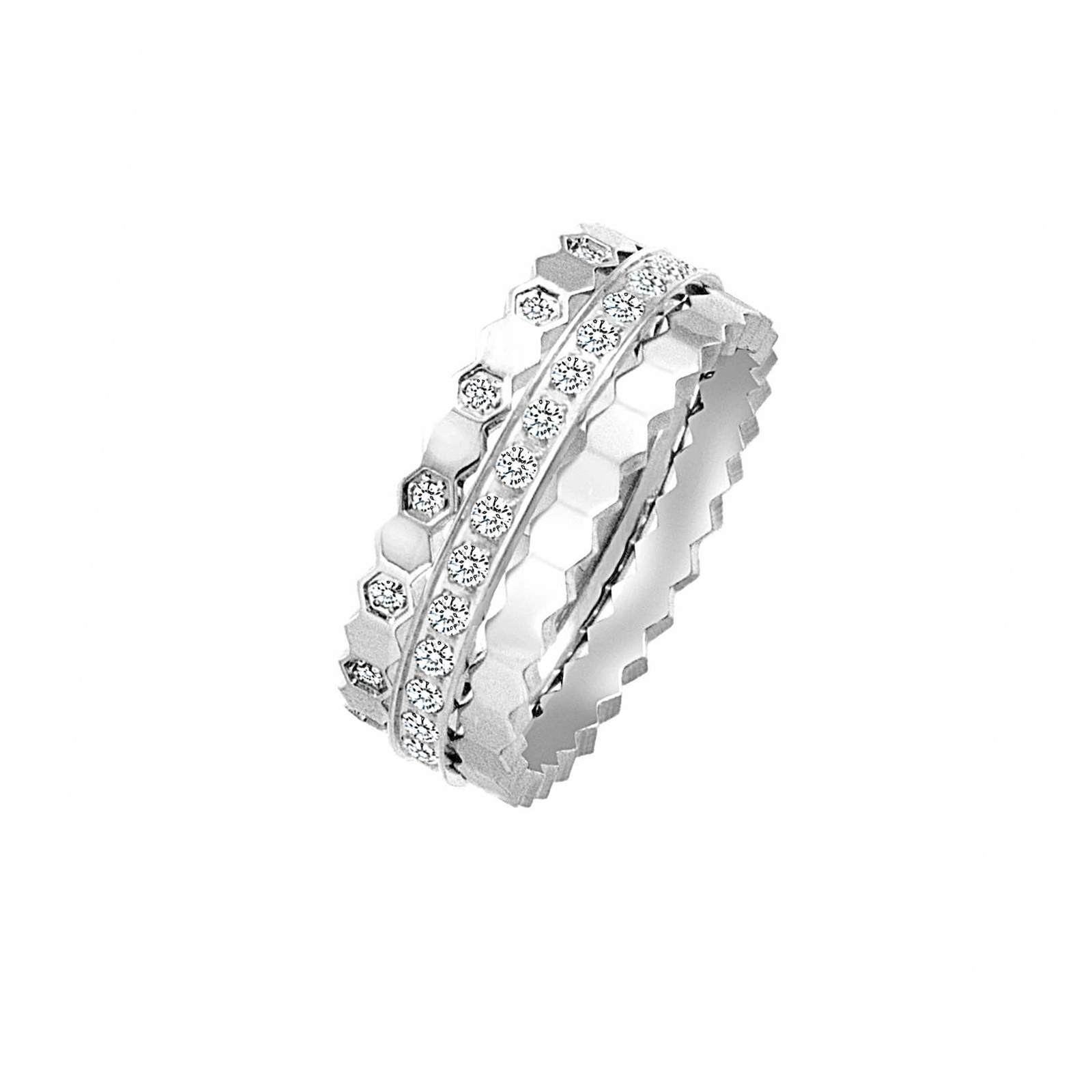 RG109W - 110W - 111W B.Tiff Pavé Mon Rêve Eternity Ring Set - PBNJ FASHIONS