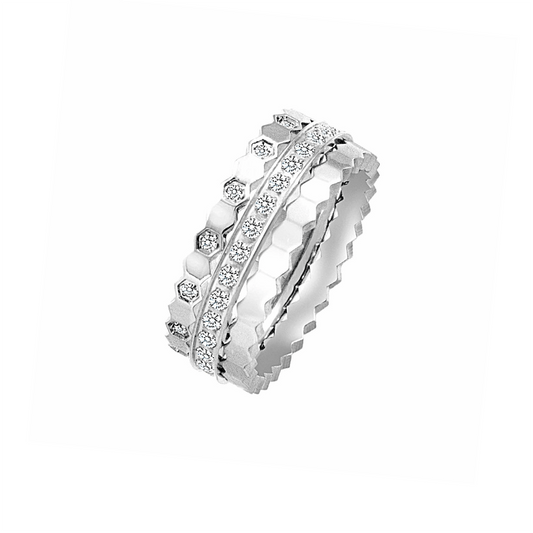 RG109W - 110W - 111W B.Tiff Pavé Mon Rêve Eternity Ring Set - PBNJ FASHIONS