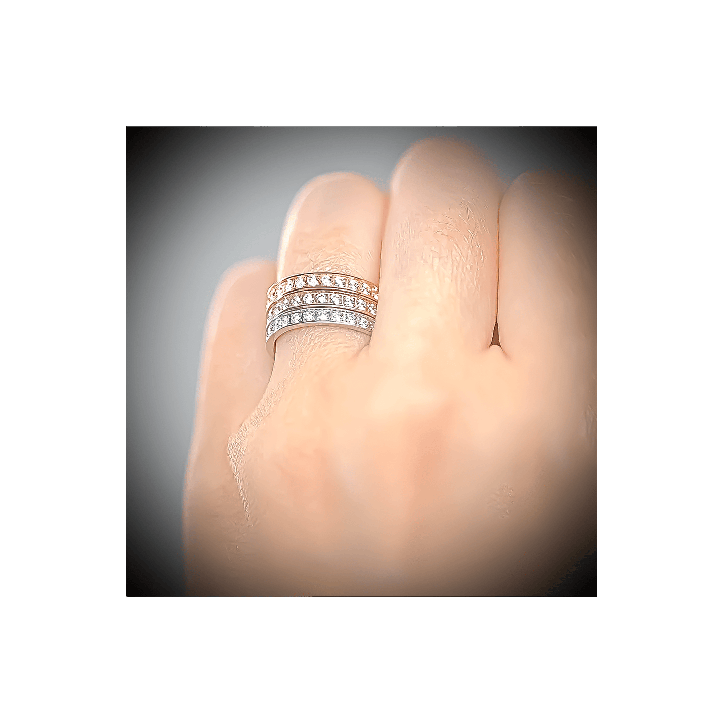 RG111W B.Tiff Stacking .01 ct Eternity Ring [Thin Band] - PBNJ FASHIONS