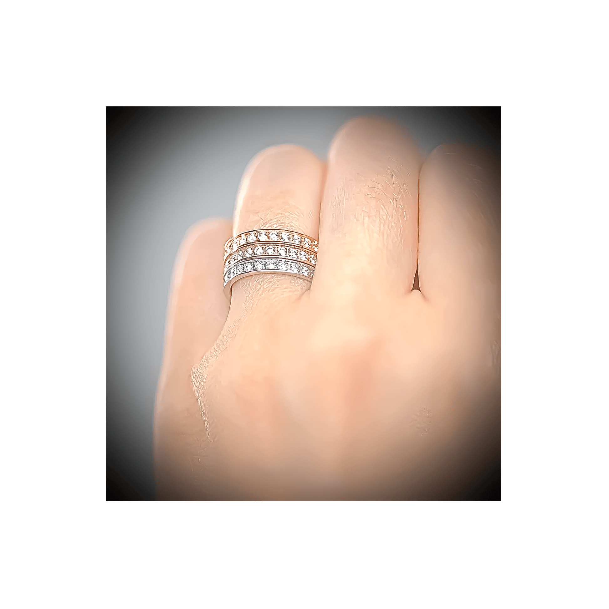 RG111W B.Tiff Stacking .01 ct Eternity Ring [Thin Band] - PBNJ FASHIONS