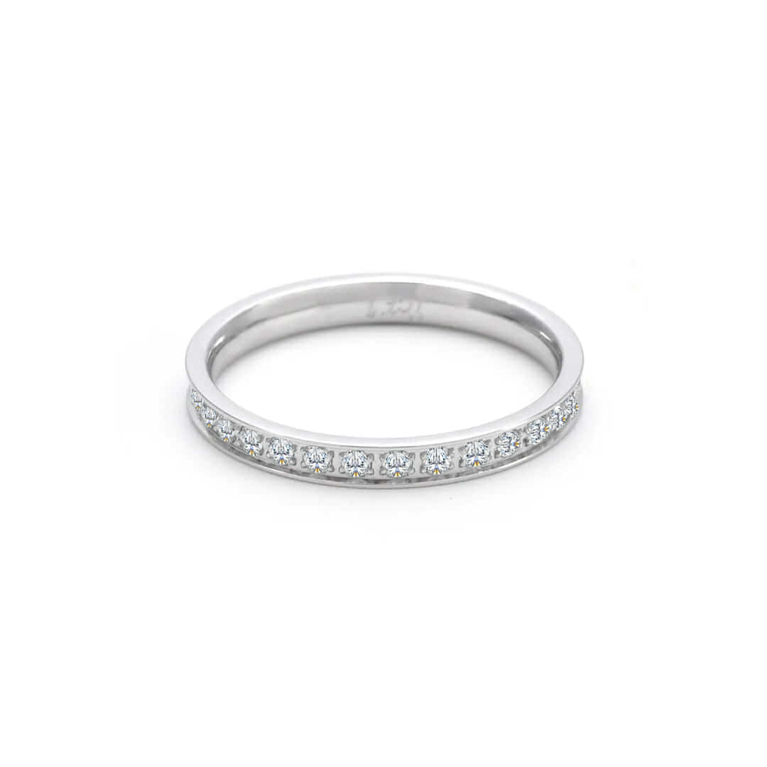RG111W B.Tiff Stacking .01 ct Eternity Ring [Thin Band] - PBNJ FASHIONS