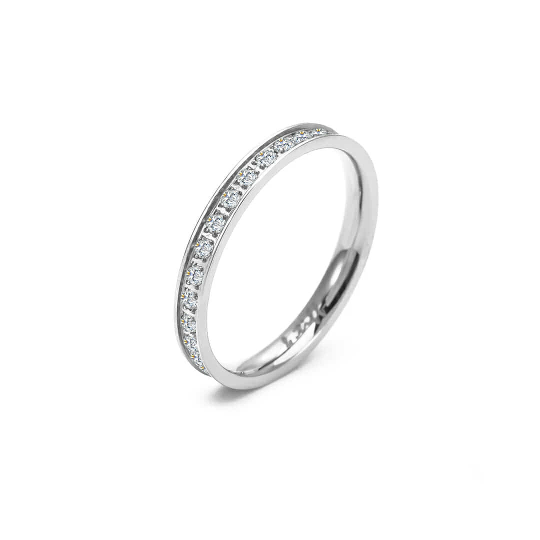RG111W B.Tiff Stacking .01 ct Eternity Ring [Thin Band] - PBNJ FASHIONS