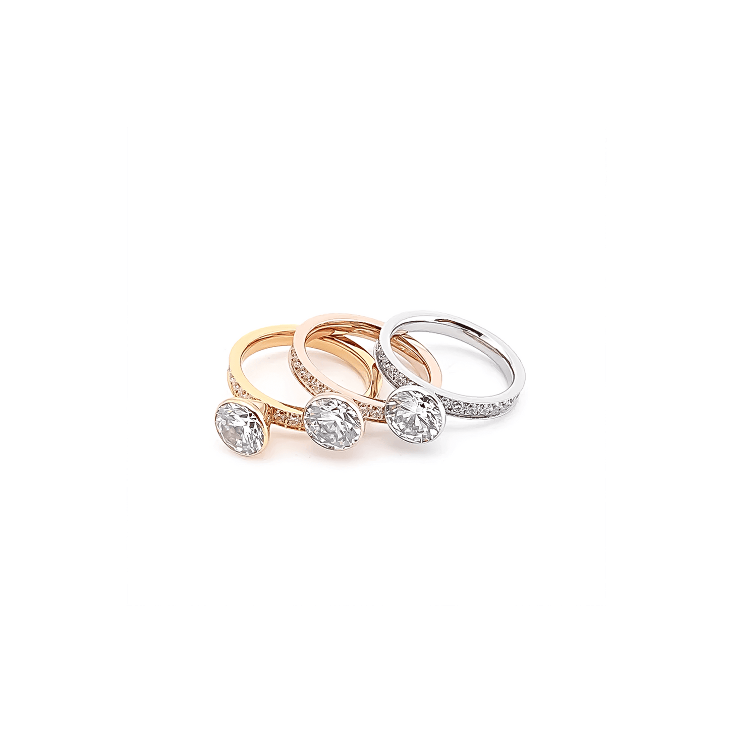 RG112W B.Tiff 2 ct Solitaire Pave Engagement Ring [Thin Band] - PBNJ FASHIONS