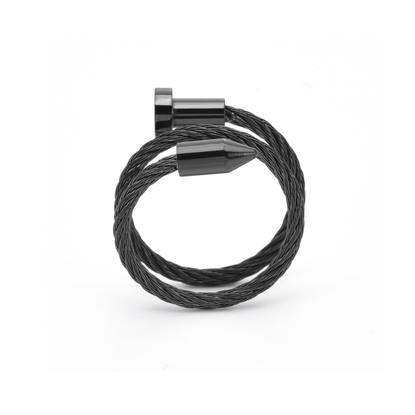 RG116B B.Tiff Black Pointe Cable Adjustable Ring - PBNJ FASHIONS