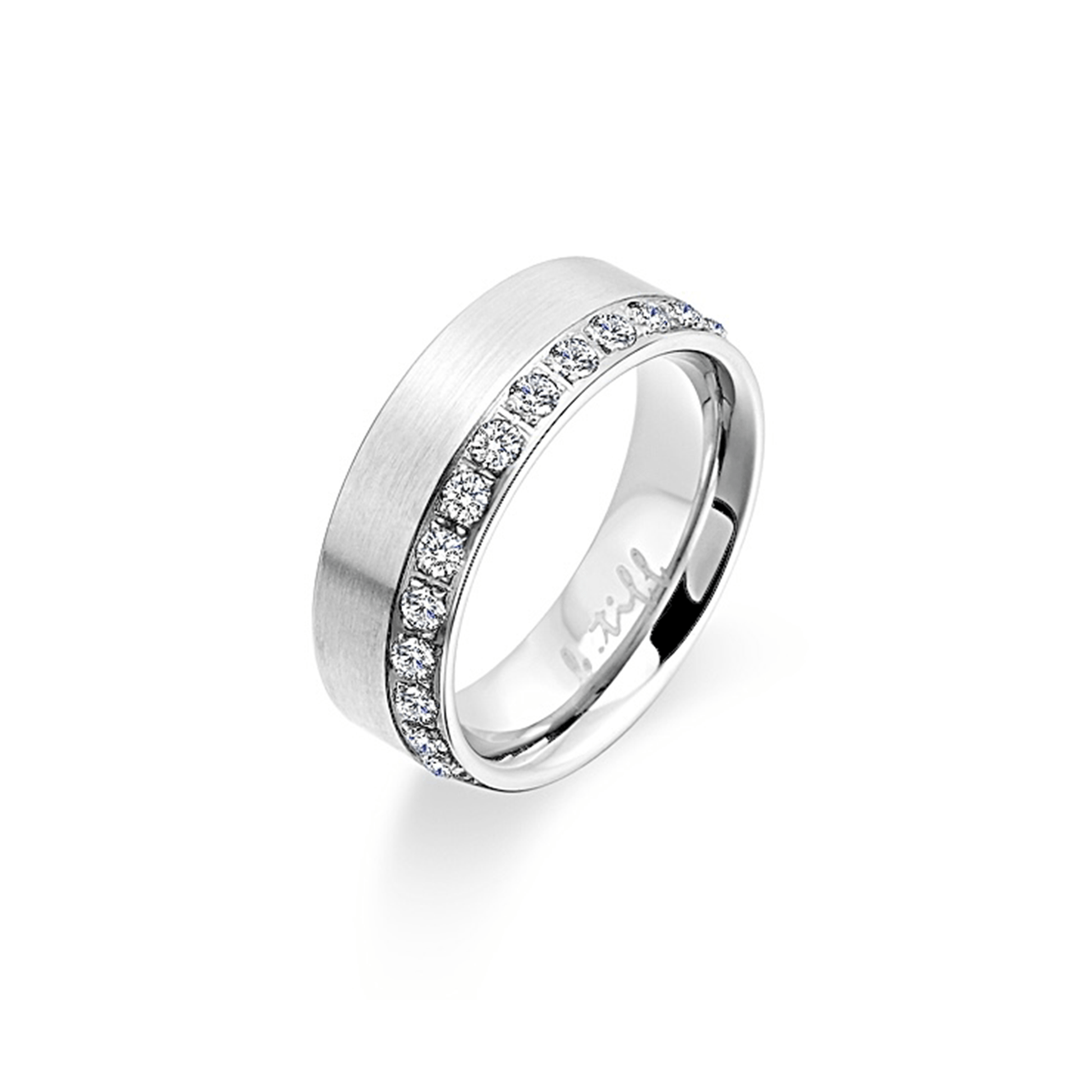 RG118W B.Tiff Offset Row Wide Eternity Ring - PBNJ FASHIONS