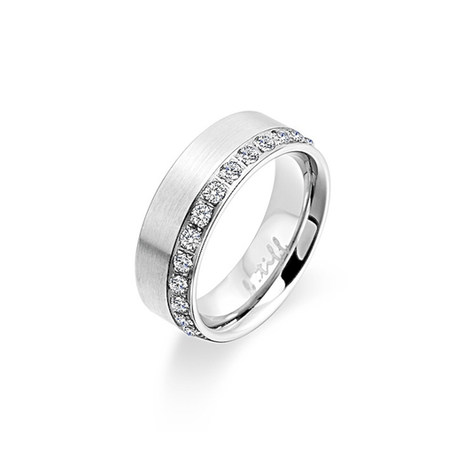 RG118W B.Tiff Offset Row Wide Eternity Ring - PBNJ FASHIONS