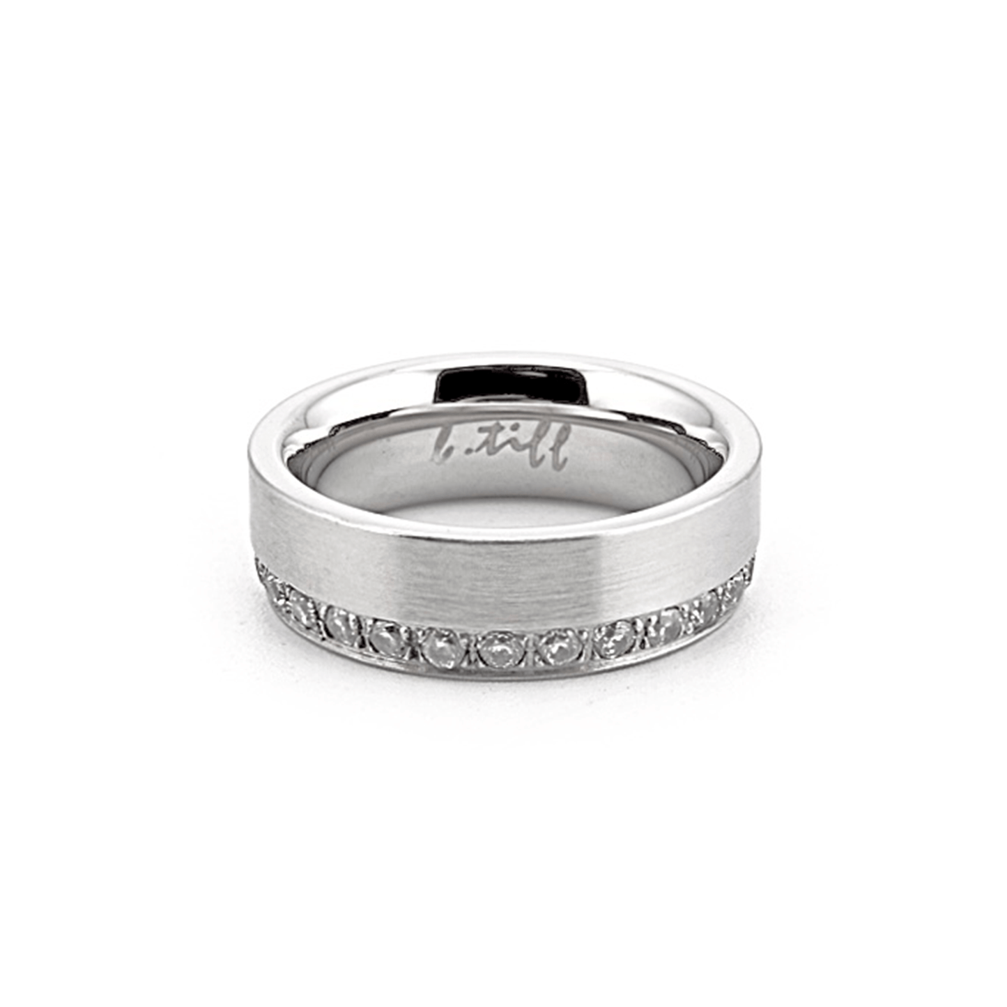 RG118W B.Tiff Offset Row Wide Eternity Ring - PBNJ FASHIONS