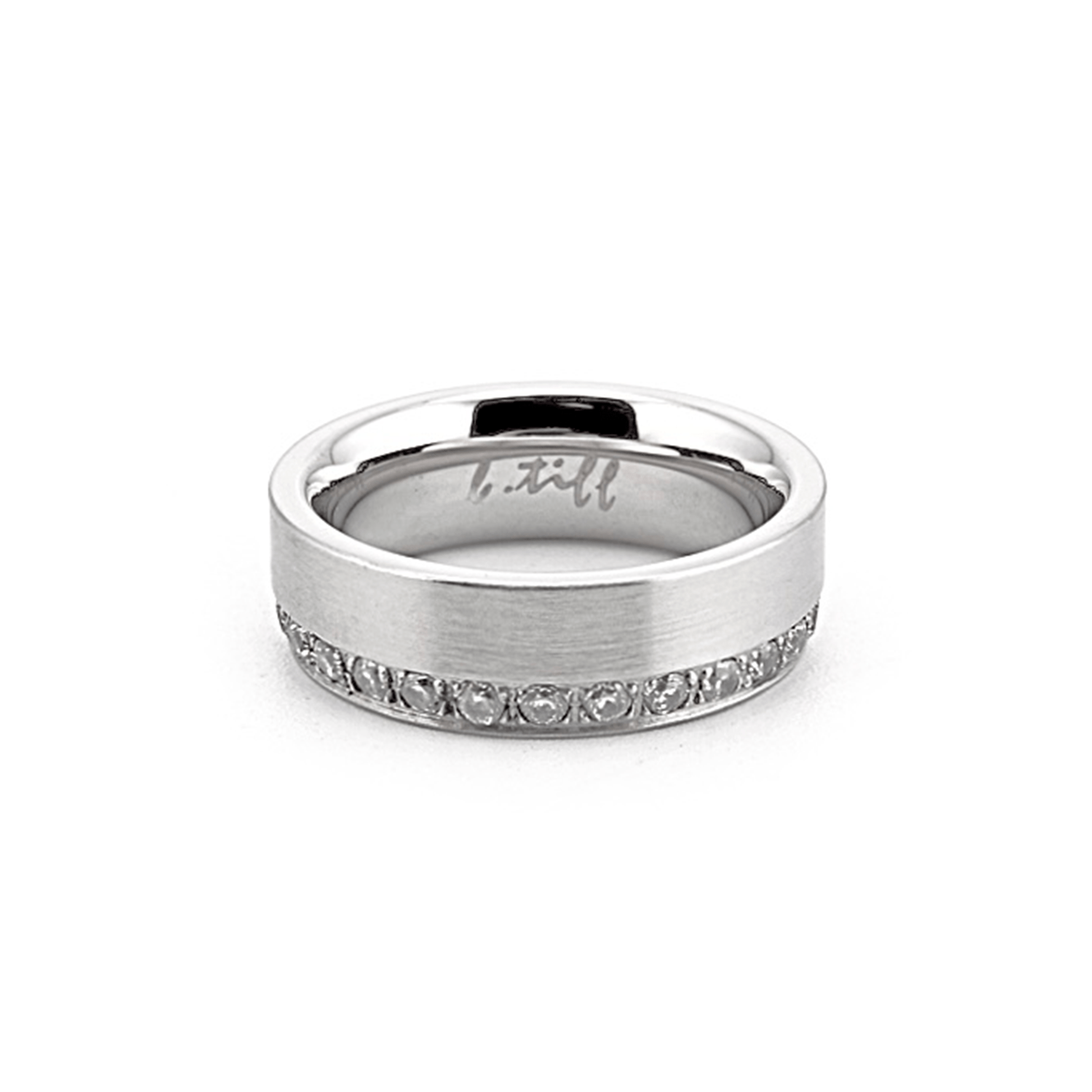 RG118W B.Tiff Offset Row Wide Eternity Ring - PBNJ FASHIONS