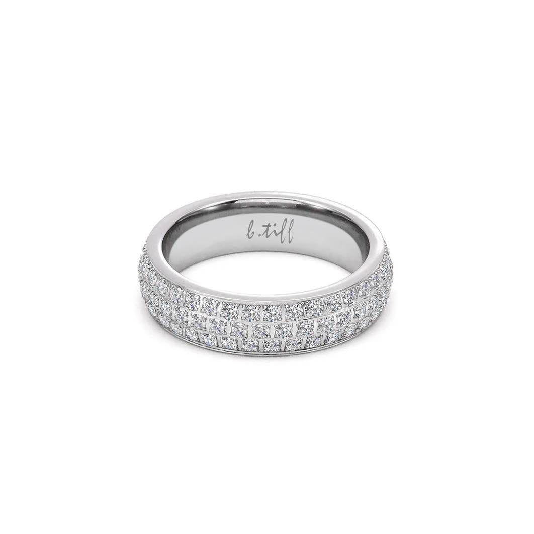 RG130W B.Tiff Three - Row Eternity Ring - PBNJ FASHIONS