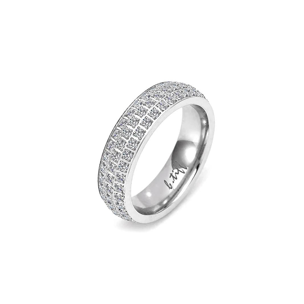 RG130W B.Tiff Three - Row Eternity Ring - PBNJ FASHIONS