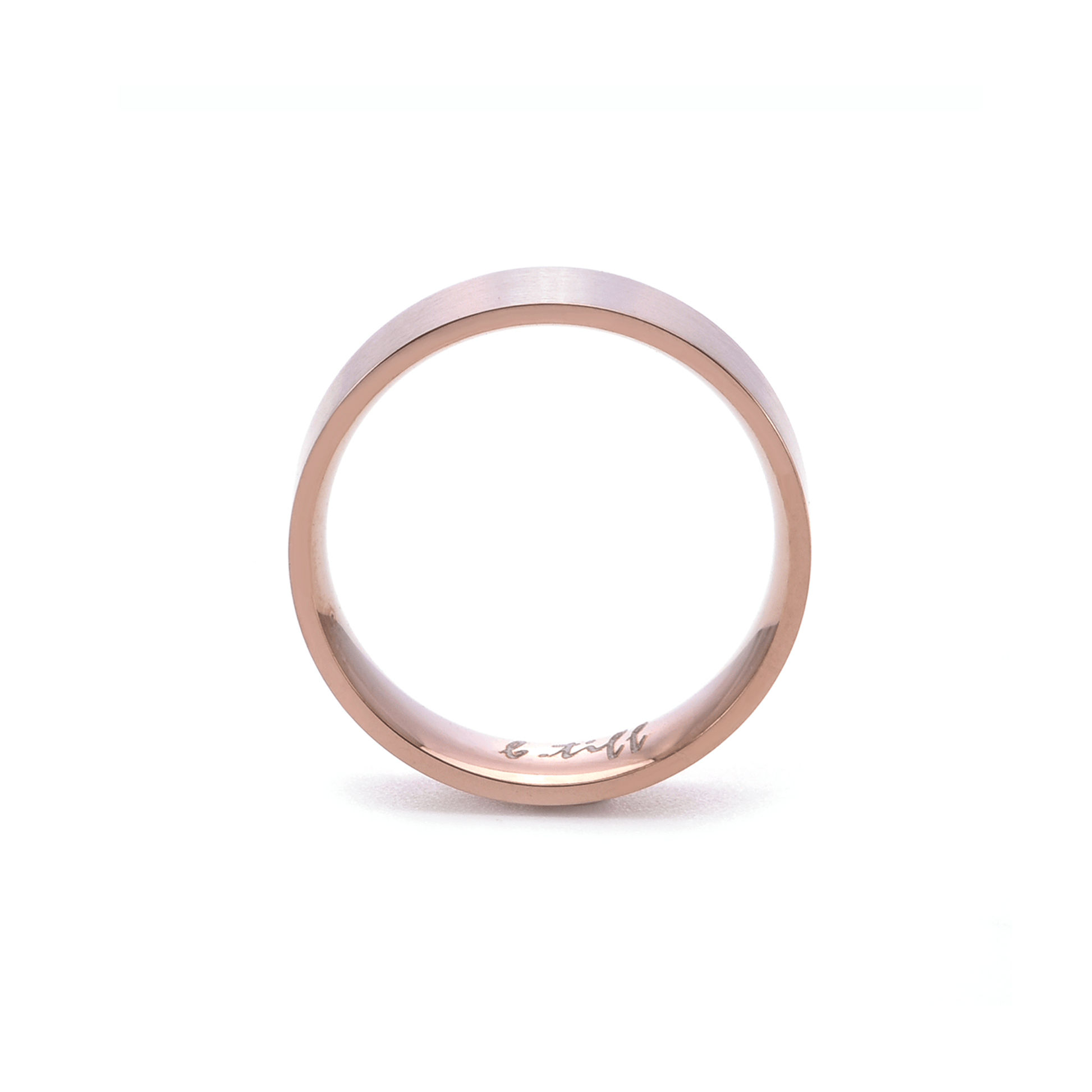 RG600RG B.Tiff Rose Gold Simplicity 6 Stacking Ring [Wide Band] - PBNJ FASHIONS