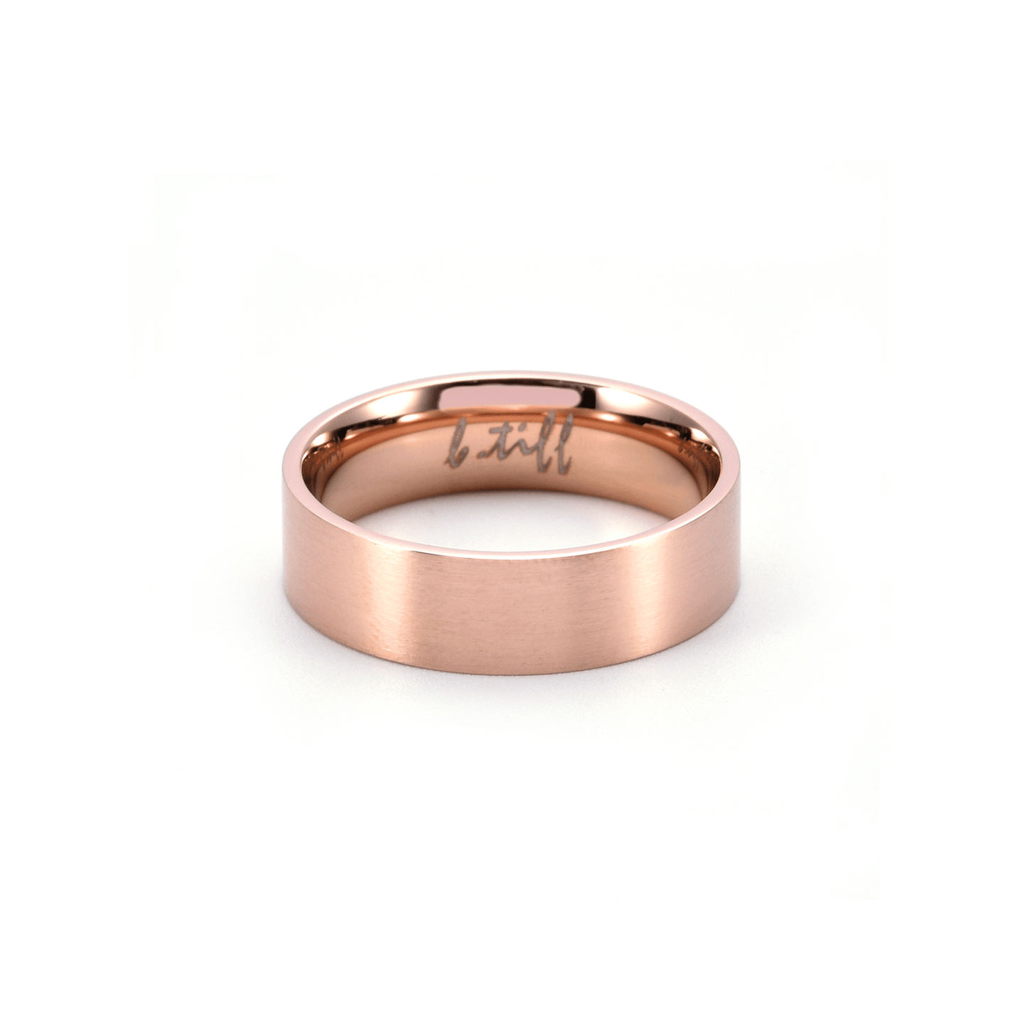 RG600RG B.Tiff Rose Gold Simplicity 6 Stacking Ring [Wide Band] - PBNJ FASHIONS