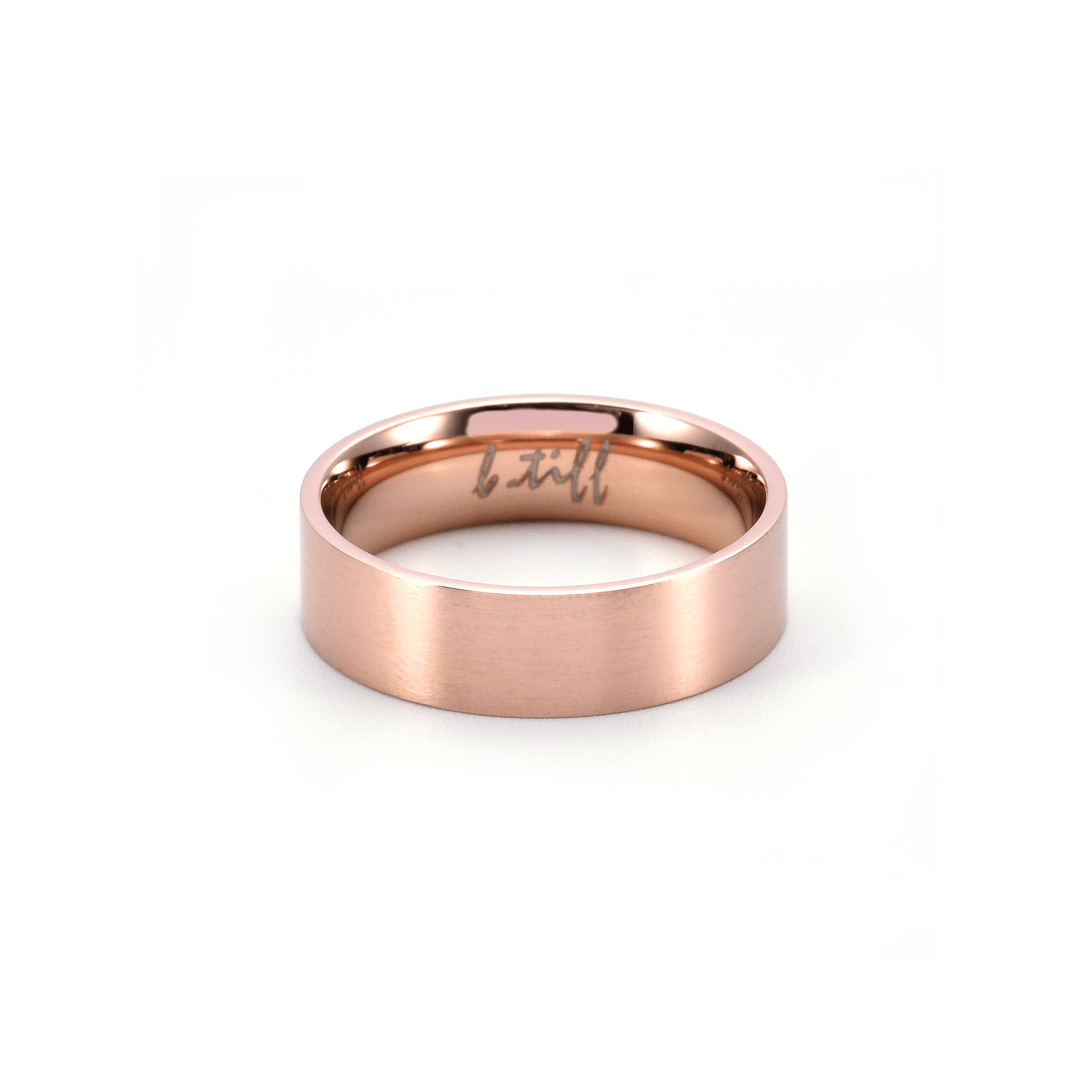 RG600RG B.Tiff Rose Gold Simplicity 6 Stacking Ring [Wide Band] - PBNJ FASHIONS