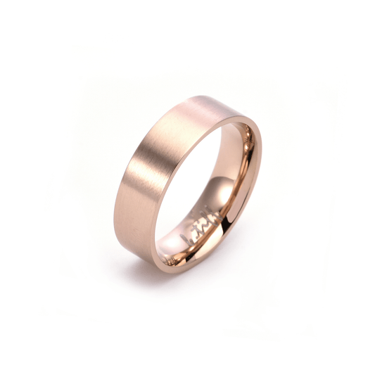 RG600RG B.Tiff Rose Gold Simplicity 6 Stacking Ring [Wide Band] - PBNJ FASHIONS