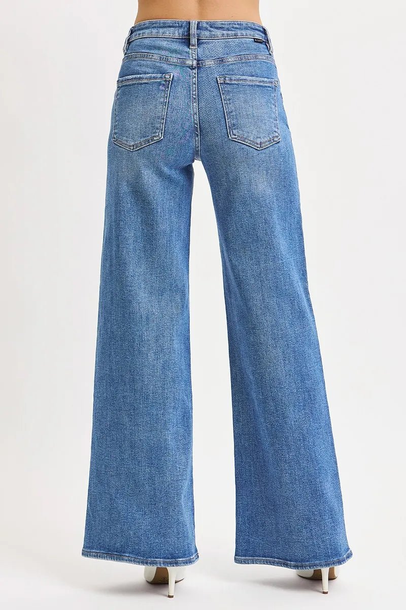 RISEN Full Size High Rise Wide Leg Jeans Plus Size - PBNJ FASHIONS