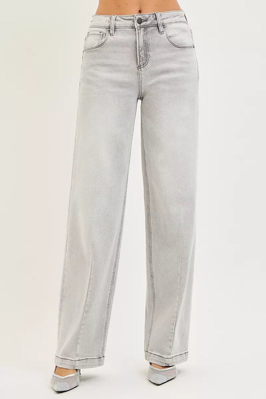 RISEN Slouchy Baggy Jeans with Contrast Stitching - PBNJ FASHIONS