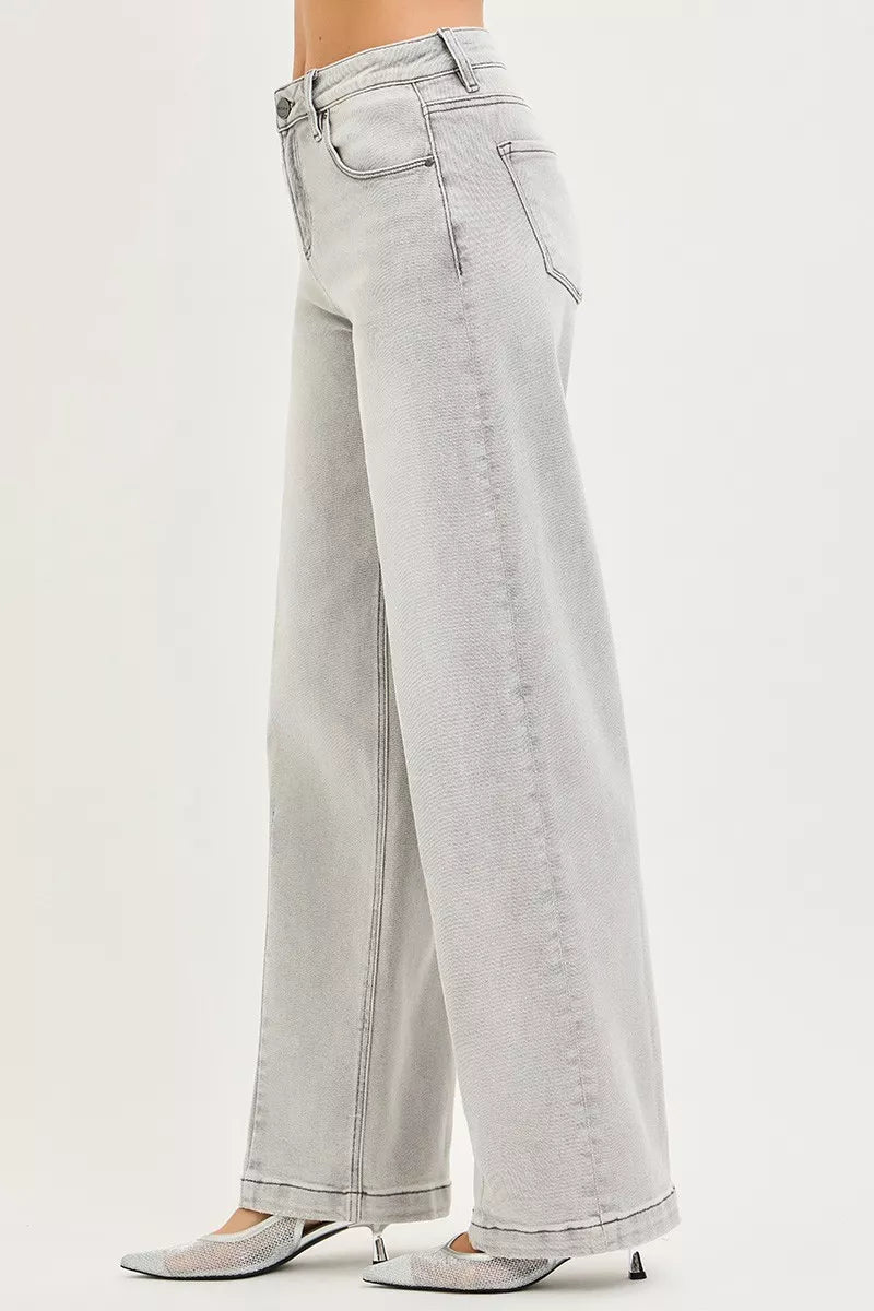 RISEN Slouchy Baggy Jeans with Contrast Stitching - PBNJ FASHIONS