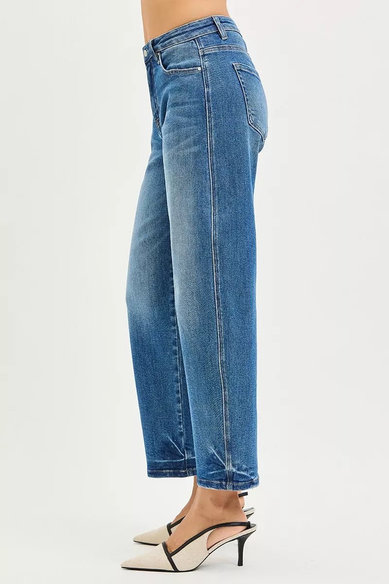 RISEN Slouchy Cropped Barrel Jeans - PBNJ FASHIONS