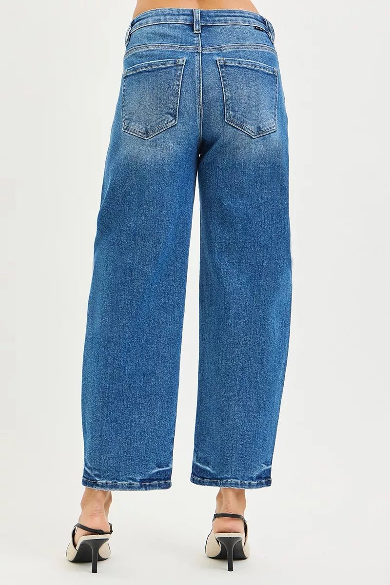 RISEN Slouchy Cropped Barrel Jeans - PBNJ FASHIONS