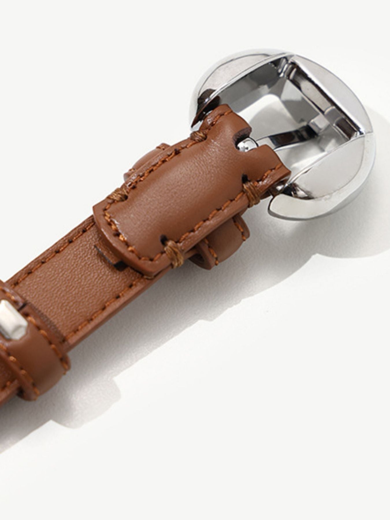 Round Buckle Leather Belt - PBNJ FASHIONS