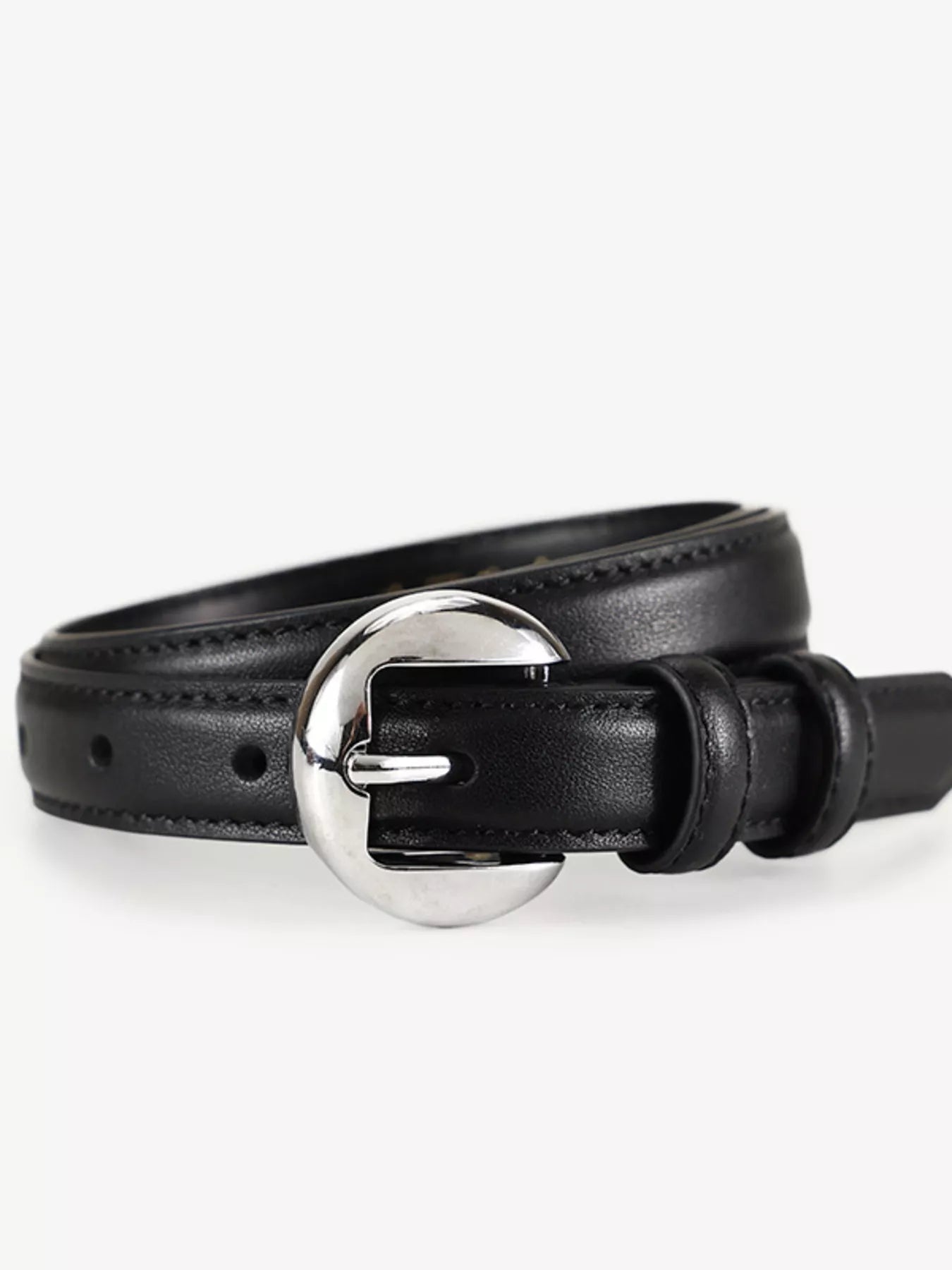 Round Buckle Leather Belt - PBNJ FASHIONS