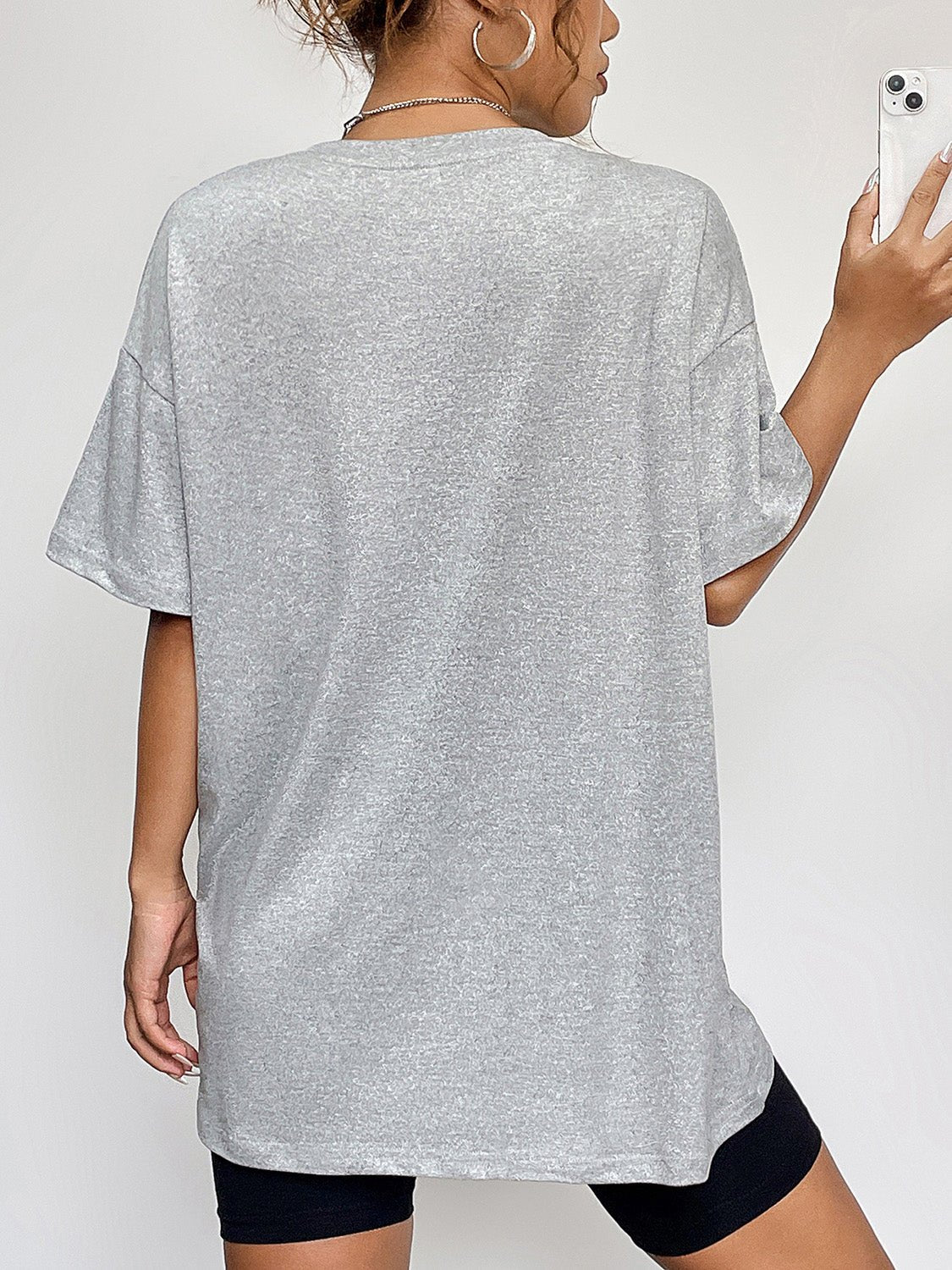 Round Neck Short Sleeve Ghost Graphic T-Shirt - PBNJ FASHIONS