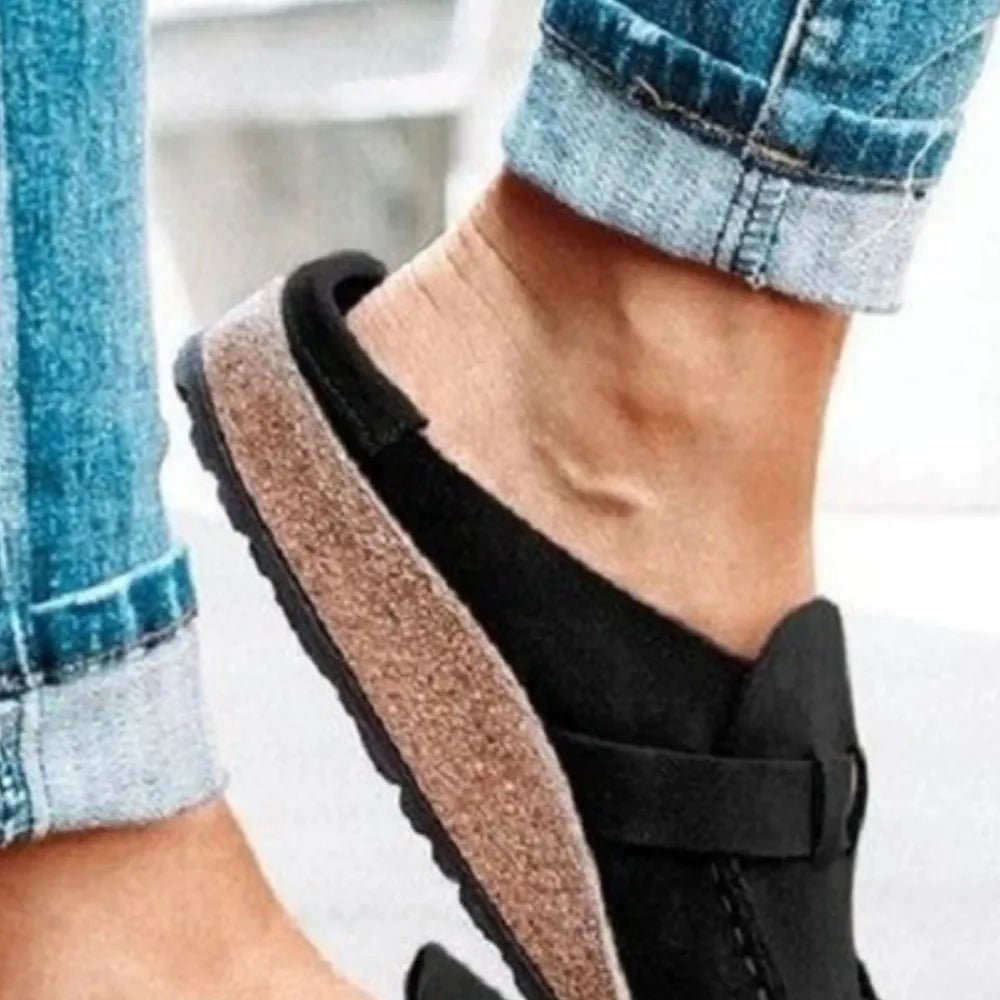 Round Toe Low Heel Buckle Loafers - PBNJ FASHIONS