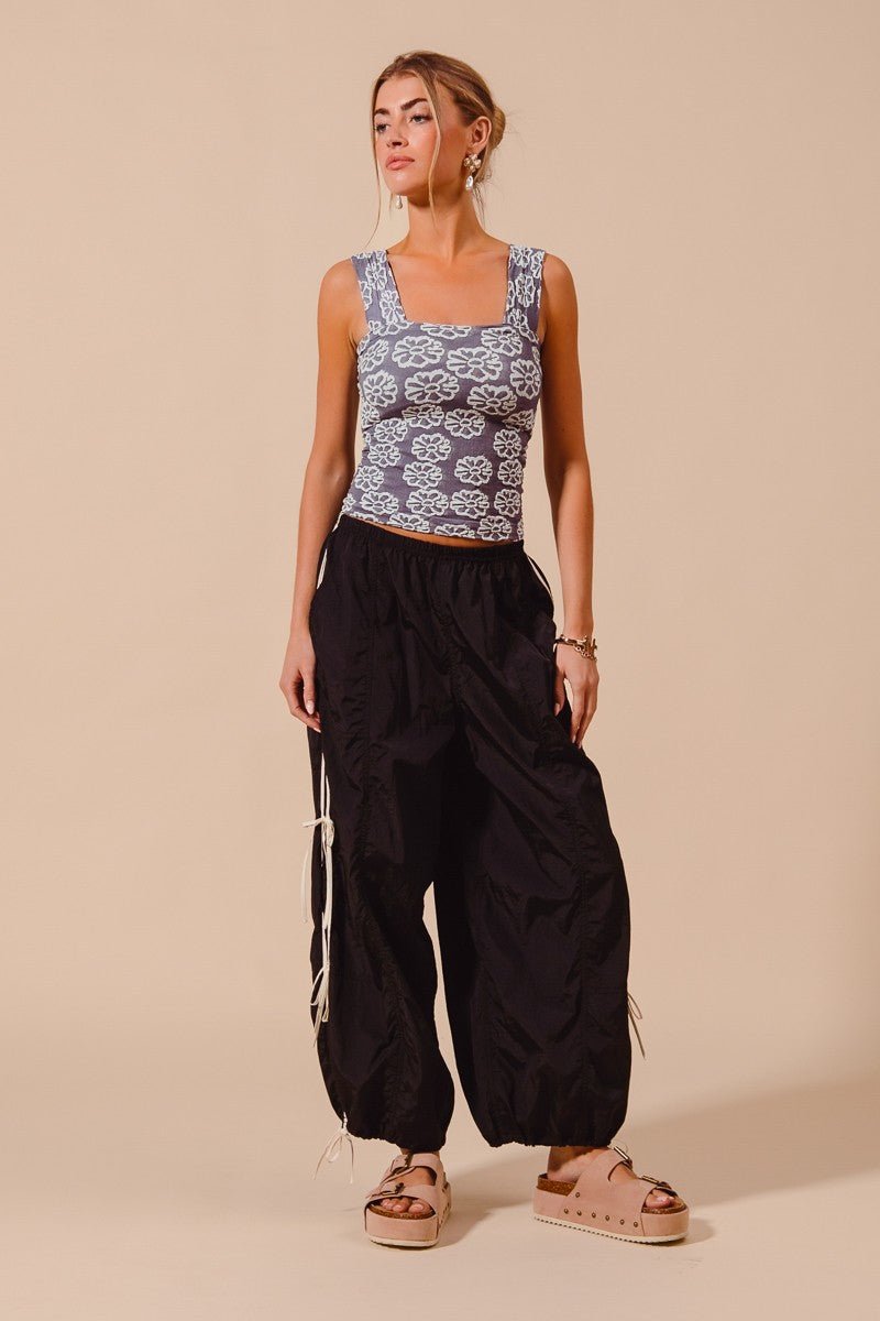 SO ME Loose Fit Jogger Pants With Double Lined Side Detail - PBNJ FASHIONS