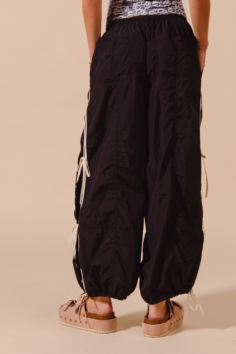 SO ME Loose Fit Jogger Pants With Double Lined Side Detail - PBNJ FASHIONS