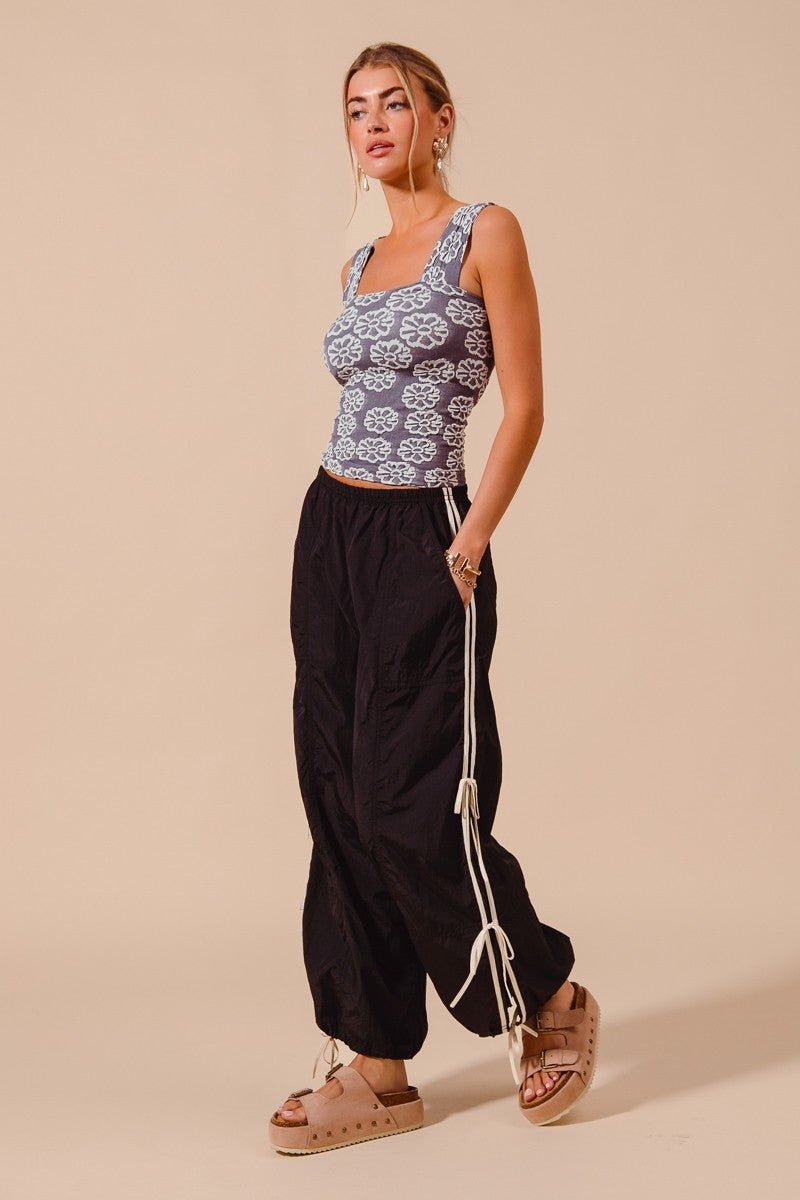 SO ME Loose Fit Jogger Pants With Double Lined Side Detail - PBNJ FASHIONS