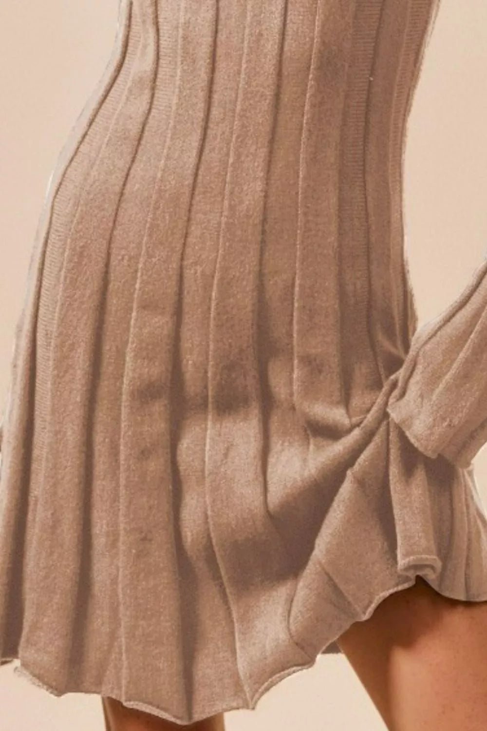 SO ME Ribbed Long Sleeve Mini Sweater Dress - PBNJ FASHIONS
