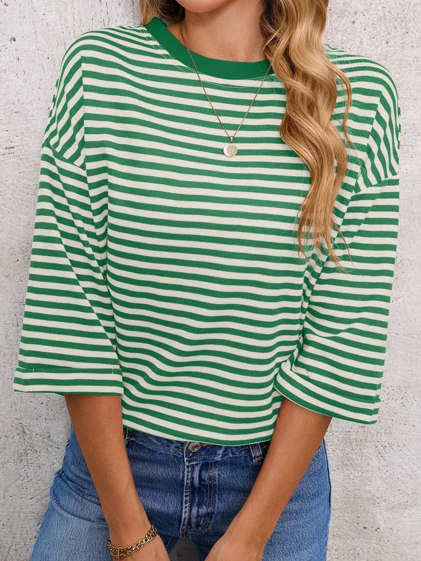 Striped Back Bow Tie T-Shirt - PBNJ FASHIONS