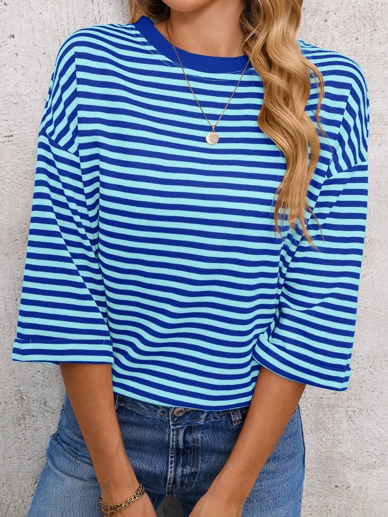 Striped Back Bow Tie T-Shirt - PBNJ FASHIONS