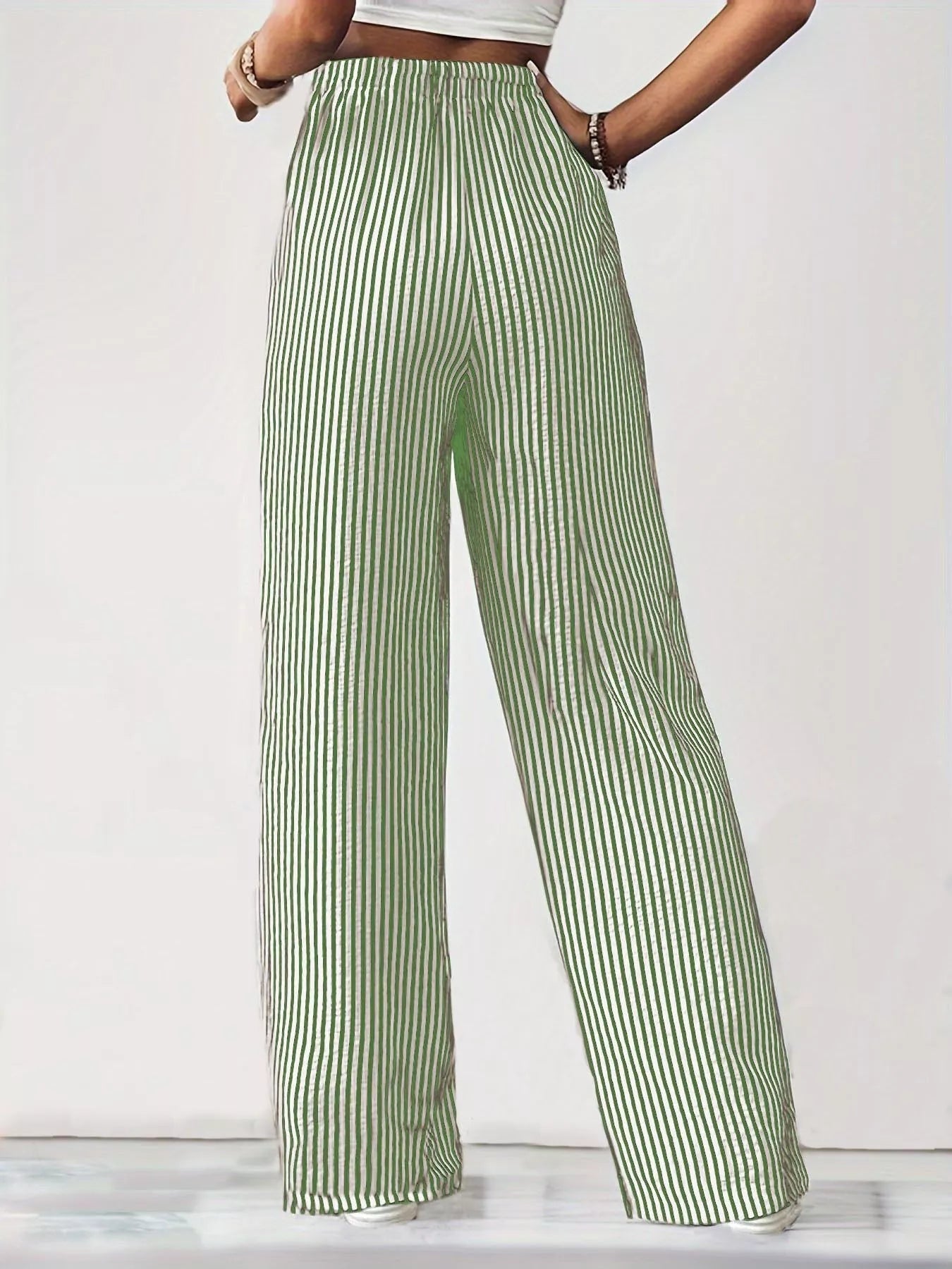 Striped Wide Leg Pants - PBNJ FASHIONS