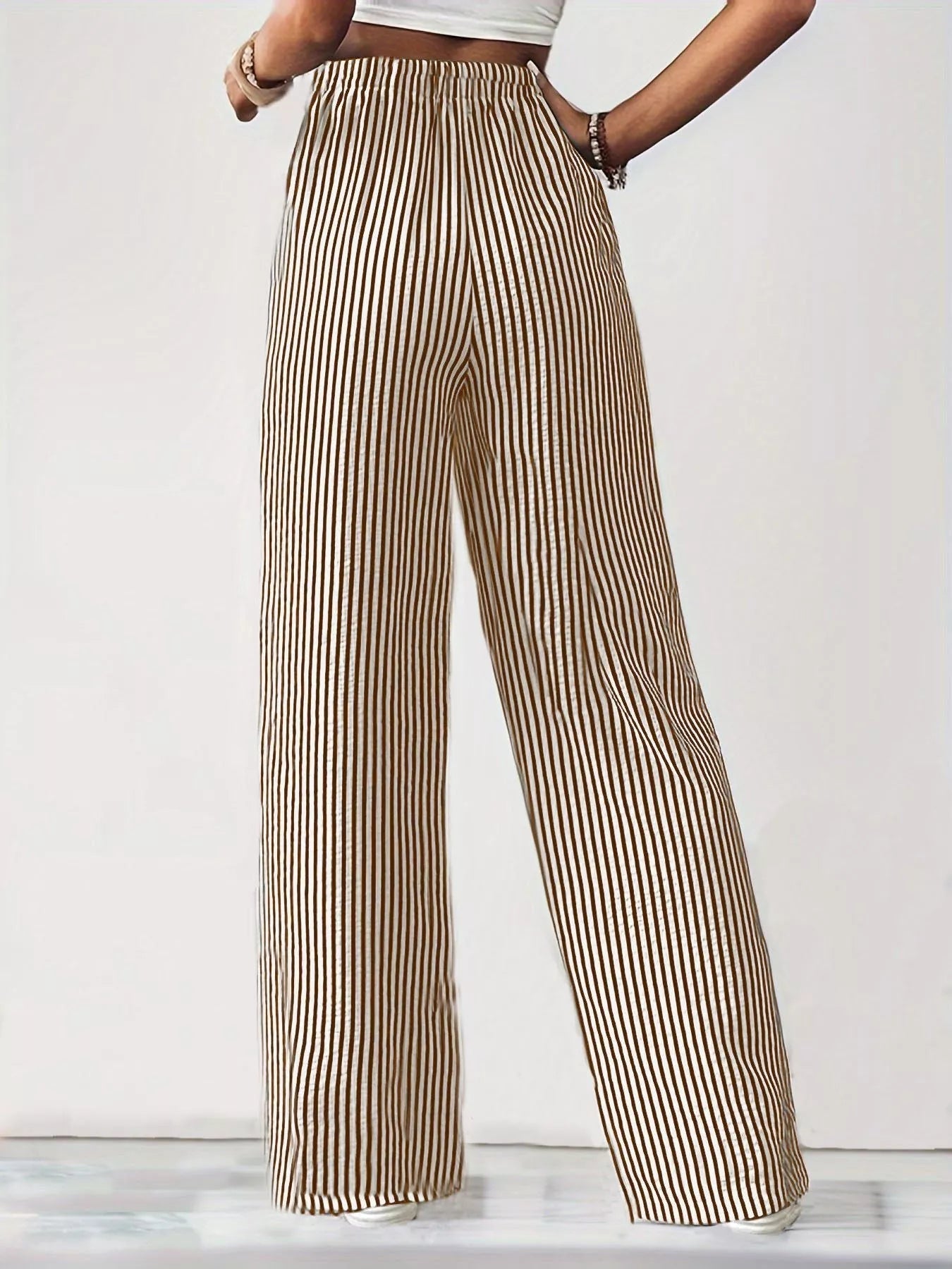 Striped Wide Leg Pants - PBNJ FASHIONS