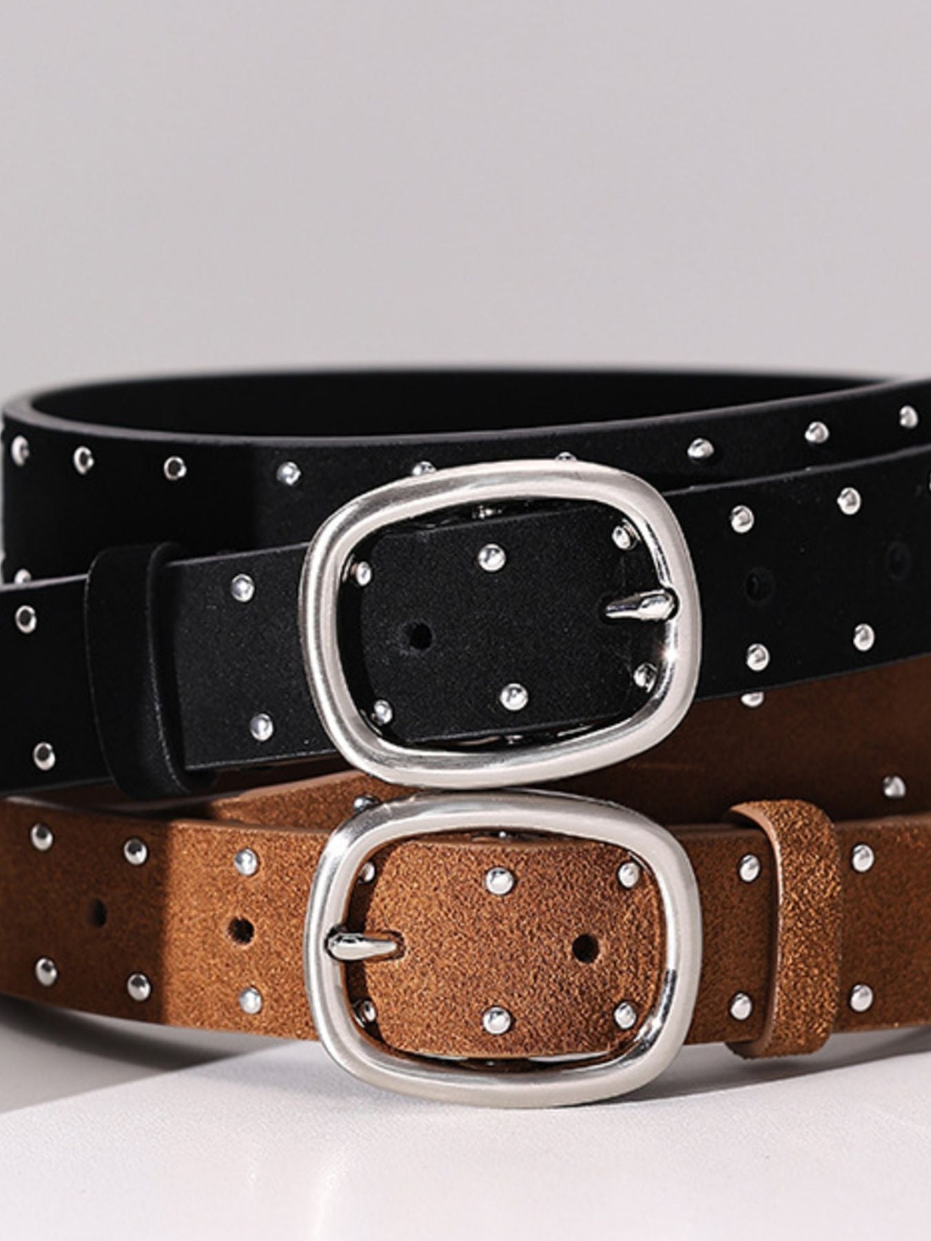 Studded Silver Buckle Belt - PBNJ FASHIONS