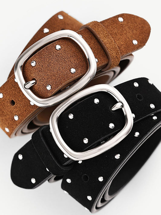 Studded Silver Buckle Belt - PBNJ FASHIONS